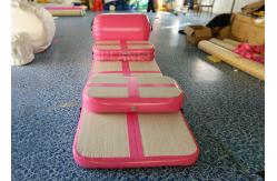 China Pink Inflatable Air Track , Air Floor Gymnastics Mat No Noise During Training supplier