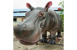 China Animatronic Hippopotamus , 4m Full Size Hippo For Amusement Park supplier