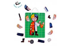 China Parent Child Interaction Magnetic Puzzles For Toddlers Different Uniforms Matching Games supplier
