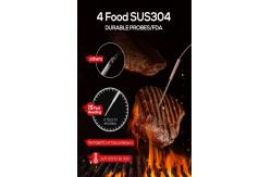China Four Probes Digital Instant Read Bbq Meat Thermometer Bluetooth Wireless Meat Thermometer supplier