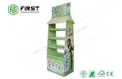 China Glossy / Matt Lamination Cardboard Floor Displays CMYK Printing Customized Logo supplier