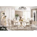 modern solid wood white round dining table furniture for sale