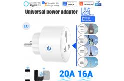 China Tuya Wifi Smart Socket Remote Voice Control Plug With Scheduling And Automation Functions supplier