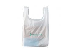 China Custom Logo Compostable Biodegradable Shopping Bag T Shirt 100micron supplier