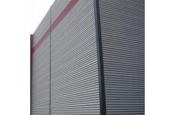 China External Wall 800x800 Corrugated Aluminum Panels Silver Grey 8mm Holes supplier