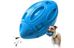 China Non Toxic Rubber Puppy Chew Ball 5.4x3in With Squeaker supplier