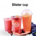 Top Diameter Blister Bubble Cup Lids Disposable Plastic Cup For Fruit Drinking for sale