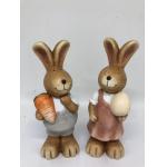Polyresin Rabbit Figurine Home Resin Garden Decor Handmade Craft for sale