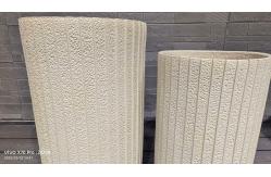 China Fiber Clay Round Planter in Modern Fiber Cement Pot for Any Spac supplier