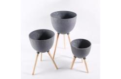 China Eco Friendly Docarative Home plant pot with legs europe style clay flower pots modern supplier