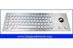 China Panel Mount Illuminated Metal Keyboard High Resistant With Optical Trackball supplier