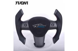 China Matte Carbon Fiber Tesla Model 3 Model Y Steering Wheel Perforated Leather supplier