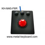 Red Industrial Trackball Mouse Waterproof Vandalproof Stainless Steel Material for sale