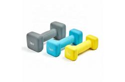 China Custom Colorful Vinyl Coated Cast Iron Dumbbell Square Shaped supplier