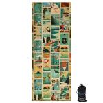 Travel Microfiber Suede Sublimation Beach Towels Beach Themed Bath Towels With Pocket for sale