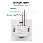 16A Max Tuya Zigbee Light Switch IEEE 802.11bgn Wifi Touch Light Switch