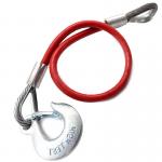Red Safety Steel Wire Rope Sling With Stainless Steel Eye Hook For Trailer for sale