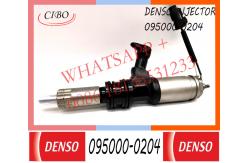 China 6M60T Engine Spare Part 095000-0204 Genuine Diesel Fuel injector supplier
