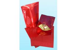 China Glossy Plain Red Foil Pouch Packaging Stand Up For Coffee Bean supplier