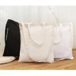 Recyclable Natural Cotton Canvas Shopping Bag With Zipper Closure