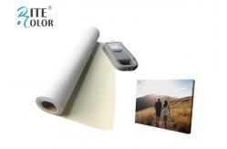 China Bright White Stretched Matte Canvas Roll 260gsm Polyester Print Fabric supplier