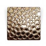 China AISI 304 316 PVD Rose gold color honeycomb Patterned plate stainless steel texture Sheet for sale