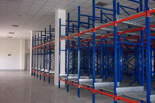 1500kgs Gravity Flow Racks High Density Gravity Feed Roller Racks