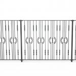 Outdoor Metal Stair Railing For Black Balcony Patio Cast Iron for sale