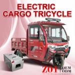 1800w 400kg Electric Cargo Tricycle Rechargeable Auto Rickshaw Tricycle for sale