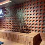 Building Wall Panels Artificial Terracotta Breeze Block Concrete Natural Red Perforated Brick for sale