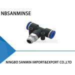 PT Plastic Male Branch Tee Fitting Pneumatic Push In Machine Accessories Connector Sanmin for sale