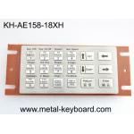 18 Keys Panel Mount Solution Metal Keypad 5VDC Stainless Steel Keypad for sale
