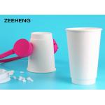 White Double Wall Paper Coffee To Go Cups High Class Disposable 12oz 400ml for sale
