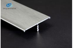 China Extruded Aluminum T Profiles 2.5m Length Shiny Rose Gold Electrophoresis Brushed supplier