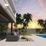 Outdoor Sunshade Motorized Lightweight Retractable Awning With LED Lights Garden Canopy
