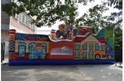 China Building Themed Inflatable Fun City Simulate Construction Place Waterproof PVC Material supplier