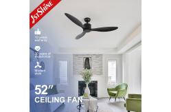 China Small And Low Profile Black Modern Ceiling Fan DC Motor ABS Blade supplier