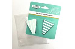 China Mini Marks Triangle Magnetic Bookmark Page Marker For Book Reading supplier