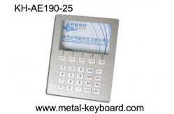 China Custom Layout Stainless Steel Keyboard  ,  Digital Kiosk Keypad with 25 Keys supplier