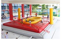 China Inflatable Bouncy Bossaball Inflatable Volleyball Court supplier