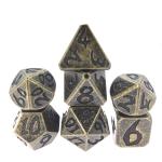 Neat Sharp Edges Copper Black Dice Set Odorless For Collection Polyhedral for sale