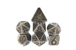 China Neat Sharp Edges Copper Black Dice Set Odorless For Collection Polyhedral supplier