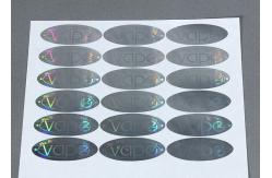 China 3D Anti Counterfeit Sticker / Silver Label Stickers Scratch Off With Security Code supplier