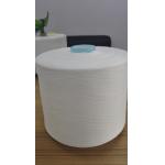 Raw White Semi Dull Polyester Yarn 42 / 2 100% Yizheng Polyester Staple Fiber for sale