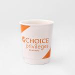 Logo Printed Double Wall Hot Cups OEM Plastic Free Coated Paper Cold Drink Cups for sale