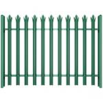 hot-dipped galvanized or PVC coated W pale and D pale type Palisade Fence - Security Fence for Factory and Residences for sale