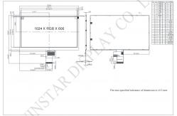 China 10.1'' 1024*RGB*600 TFT Wide Temperature LCD Module 24 Bit Interface supplier