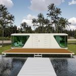 Portable Living Space Capsule | Prefabricated Module with Outdoor Balcony and Kitchen