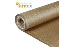 China Abrasion Resistant Vermiculite Coated Fiberglass Fabric For Removable Insulation Cover supplier