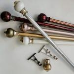Bedroom Anodizing Carving 7.2m Wrought Iron Curtain Pole for sale